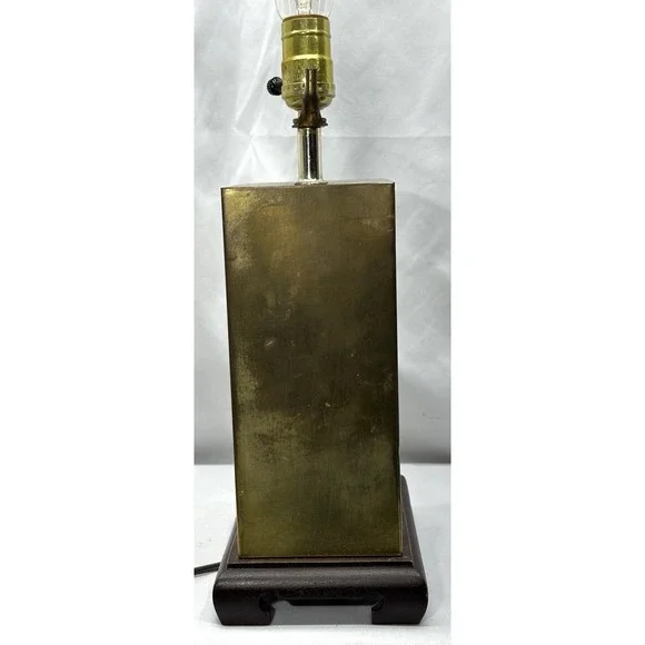 Murray Feiss Brass Etched Asian Style Table Lamp- Tested & Working